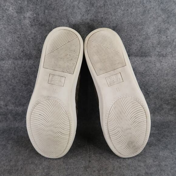 Time and Tru Shoes Womens 11 Sneakers Slip On Casual Quilted Green Fabric Flats - Picture 9 of 10